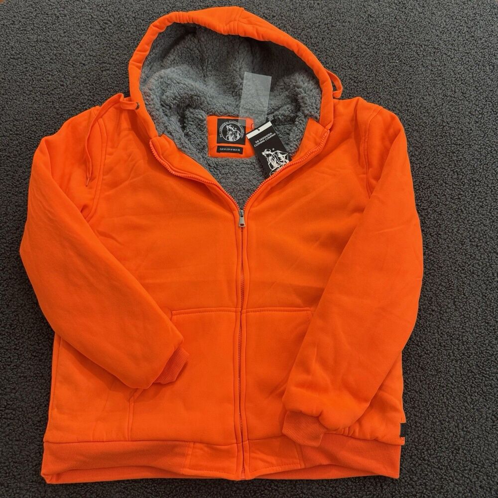 Pine Trails Men's Sz Med Blaze Orange Hunting Jacket  Sherpa Lining New W/Tags